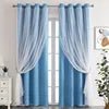 Cross-border for Exclusive Customized Polyester Lace Double-layer Sheer Curtains Grommet Left/Right Biparting Open Curtains - FATAONCross-border for Exclusive Customized Polyester Lace Double-layer Sheer Curtains Grommet Left/Right Biparting Open CurtainsSolutions MaisonFATAON
