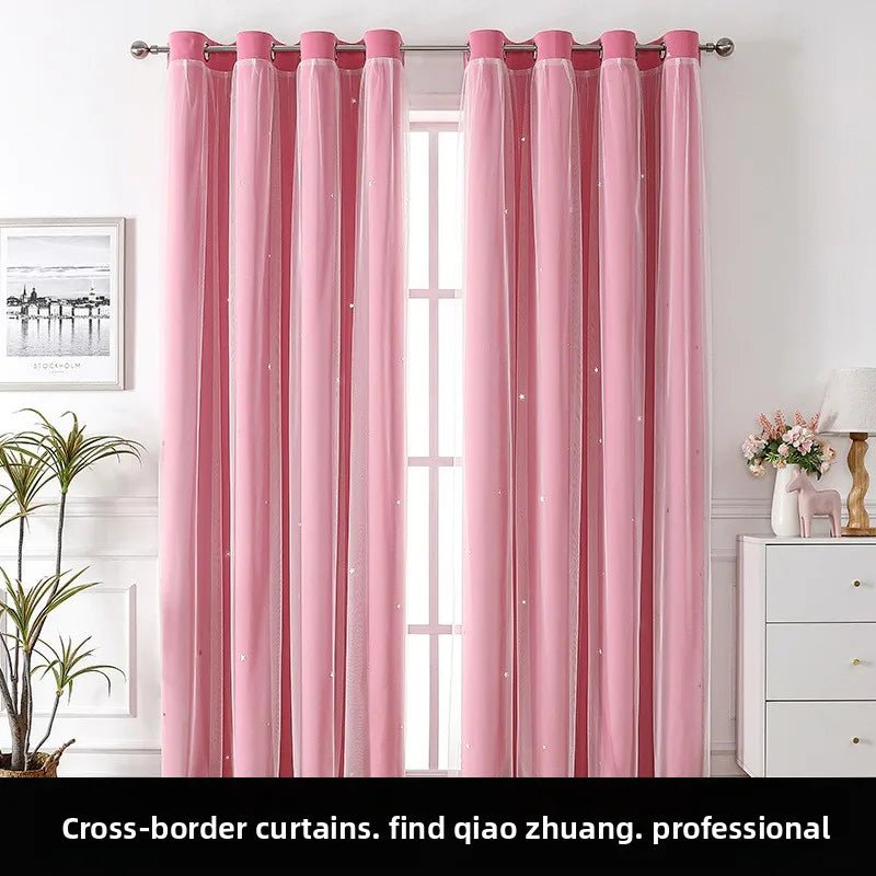 Cross-border for Exclusive Customized Polyester Lace Double-layer Sheer Curtains Grommet Left/Right Biparting Open Curtains - FATAONCross-border for Exclusive Customized Polyester Lace Double-layer Sheer Curtains Grommet Left/Right Biparting Open CurtainsSolutions MaisonFATAON