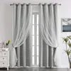 Cross-border for Exclusive Customized Polyester Lace Double-layer Sheer Curtains Grommet Left/Right Biparting Open Curtains - FATAONCross-border for Exclusive Customized Polyester Lace Double-layer Sheer Curtains Grommet Left/Right Biparting Open CurtainsSolutions MaisonFATAON