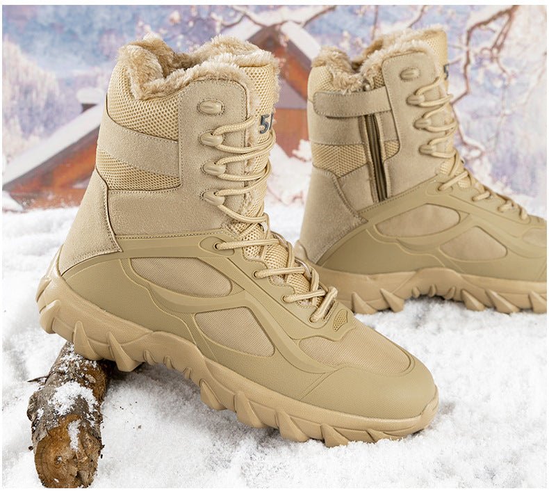 Cross-Border Large Size New Korean Style Fashionable Warm Casual Fleece-Lined Outdoor Jungle Combat Boots Work Boots Trendyy Men's Shoes - FATAONCross-Border Large Size New Korean Style Fashionable Warm Casual Fleece-Lined Outdoor Jungle Combat Boots Work Boots Trendyy Men's ShoesMode HommeFATAON