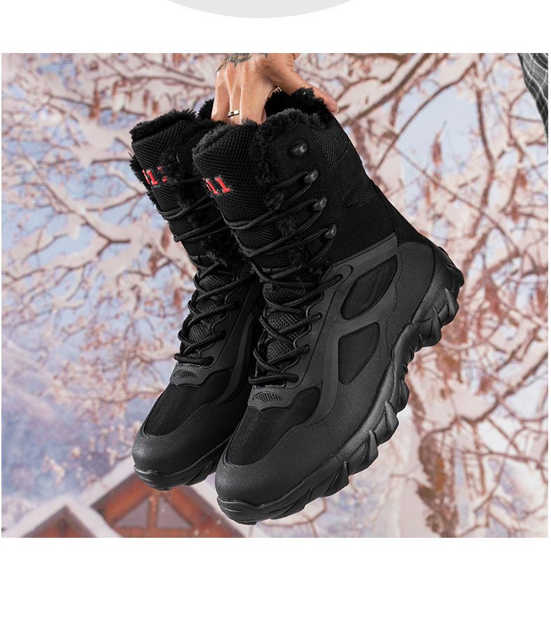 Cross-Border Large Size New Korean Style Fashionable Warm Casual Fleece-Lined Outdoor Jungle Combat Boots Work Boots Trendyy Men's Shoes - FATAONCross-Border Large Size New Korean Style Fashionable Warm Casual Fleece-Lined Outdoor Jungle Combat Boots Work Boots Trendyy Men's ShoesMode HommeFATAON