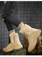 Cross-Border Large Size New Korean Style Fashionable Warm Casual Fleece-Lined Outdoor Jungle Combat Boots Work Boots Trendyy Men's Shoes - FATAONCross-Border Large Size New Korean Style Fashionable Warm Casual Fleece-Lined Outdoor Jungle Combat Boots Work Boots Trendyy Men's ShoesMode HommeFATAON