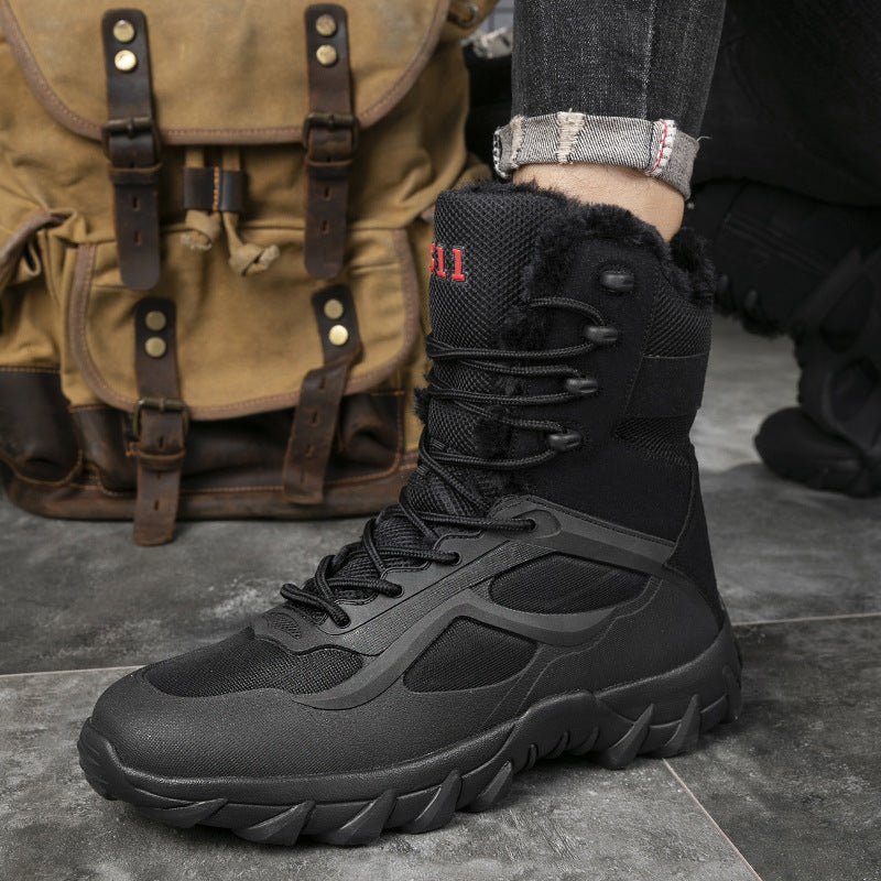 Cross-Border Large Size New Korean Style Fashionable Warm Casual Fleece-Lined Outdoor Jungle Combat Boots Work Boots Trendyy Men's Shoes - FATAONCross-Border Large Size New Korean Style Fashionable Warm Casual Fleece-Lined Outdoor Jungle Combat Boots Work Boots Trendyy Men's ShoesMode HommeFATAON