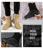 Cross-Border Large Size New Korean Style Fashionable Warm Casual Fleece-Lined Outdoor Jungle Combat Boots Work Boots Trendyy Men's Shoes - FATAONCross-Border Large Size New Korean Style Fashionable Warm Casual Fleece-Lined Outdoor Jungle Combat Boots Work Boots Trendyy Men's ShoesMode HommeFATAON