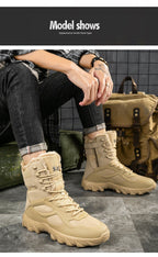 Cross-Border Large Size New Korean Style Fashionable Warm Casual Fleece-Lined Outdoor Jungle Combat Boots Work Boots Trendyy Men's Shoes - FATAONCross-Border Large Size New Korean Style Fashionable Warm Casual Fleece-Lined Outdoor Jungle Combat Boots Work Boots Trendyy Men's ShoesMode HommeFATAON