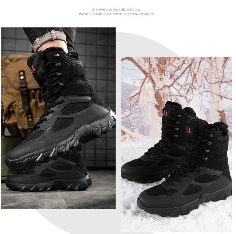 Cross-Border Large Size New Korean Style Fashionable Warm Casual Fleece-Lined Outdoor Jungle Combat Boots Work Boots Trendyy Men's Shoes - FATAONCross-Border Large Size New Korean Style Fashionable Warm Casual Fleece-Lined Outdoor Jungle Combat Boots Work Boots Trendyy Men's ShoesMode HommeFATAON