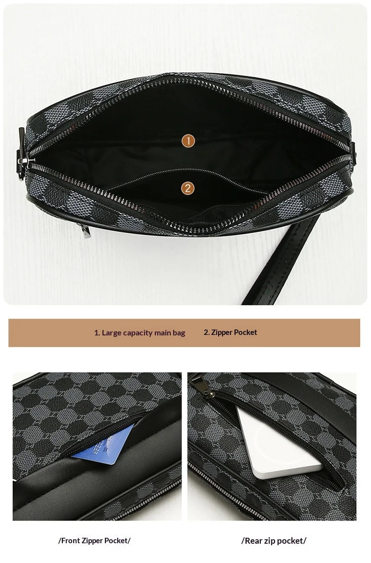 Cross - border New Niche Men's Backpack Shoulder Crossbody Bag Trendy Casual Fashion PU Waterproof Small Square Spring 2026 Street - FATAONCross - border New Niche Men's Backpack Shoulder Crossbody Bag Trendy Casual Fashion PU Waterproof Small Square Spring 2026 StreetMode & AccessoiresFATAON