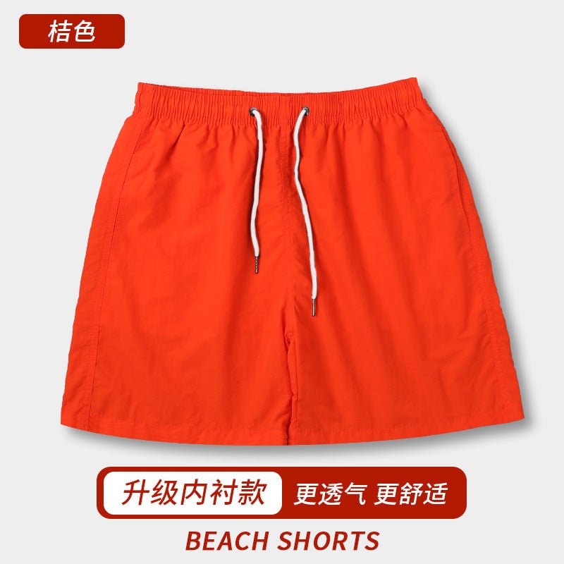 Cross-Border Solid Color Men's Beach Shorts, Casual Trendy Swim Trunks, Straight-Leg, In-Stock Wholesale, Water-Repellent Beach Shorts for Men - FATAONCross-Border Solid Color Men's Beach Shorts, Casual Trendy Swim Trunks, Straight-Leg, In-Stock Wholesale, Water-Repellent Beach Shorts for MenMode HommeFATAON