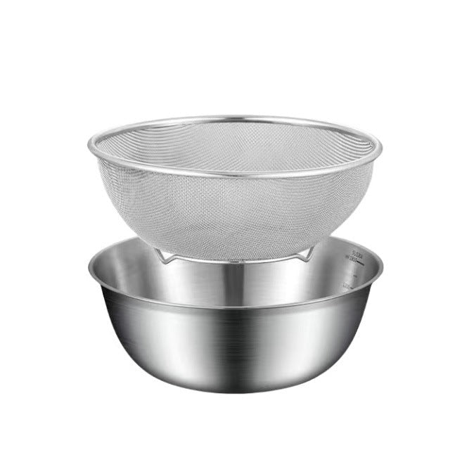 Cross-border Stainless Steel Thickened Vegetable Washing Basin Draining Basket Household Kitchen Rice Washing Artifact Vegetable Washing Basin Rice Washing Sieve Rice Washing Basin - FATAONCross-border Stainless Steel Thickened Vegetable Washing Basin Draining Basket Household Kitchen Rice Washing Artifact Vegetable Washing Basin Rice Washing Sieve Rice Washing BasinSolutions MaisonFATAON