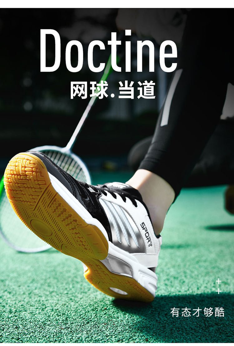 Cross-border Trade Men's and Women's Badminton Shoes Beef Sole Breathable Shock Absorption Table Tennis Shoes volleyball shoes tennis shoes large size 48 - FATAONCross-border Trade Men's and Women's Badminton Shoes Beef Sole Breathable Shock Absorption Table Tennis Shoes volleyball shoes tennis shoes large size 48Mode HommeFATAON
