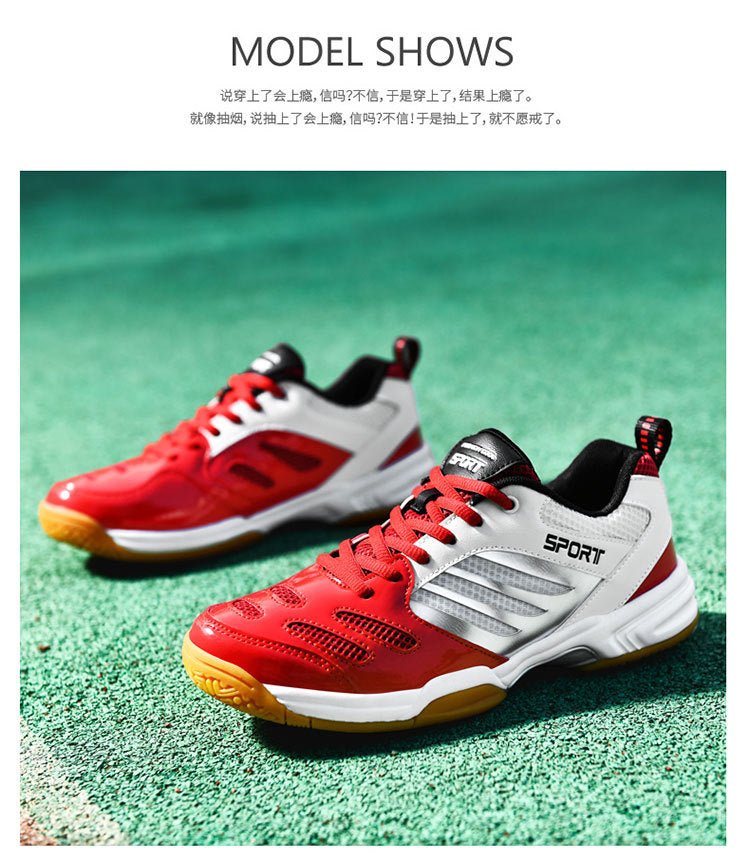 Cross-border Trade Men's and Women's Badminton Shoes Beef Sole Breathable Shock Absorption Table Tennis Shoes volleyball shoes tennis shoes large size 48 - FATAONCross-border Trade Men's and Women's Badminton Shoes Beef Sole Breathable Shock Absorption Table Tennis Shoes volleyball shoes tennis shoes large size 48Mode HommeFATAON