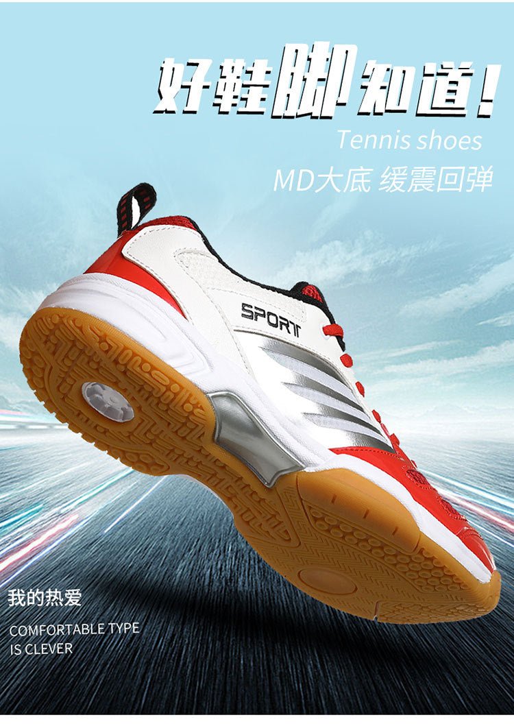 Cross-border Trade Men's and Women's Badminton Shoes Beef Sole Breathable Shock Absorption Table Tennis Shoes volleyball shoes tennis shoes large size 48 - FATAONCross-border Trade Men's and Women's Badminton Shoes Beef Sole Breathable Shock Absorption Table Tennis Shoes volleyball shoes tennis shoes large size 48Mode HommeFATAON