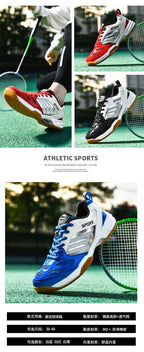 Cross-border Trade Men's and Women's Badminton Shoes Beef Sole Breathable Shock Absorption Table Tennis Shoes volleyball shoes tennis shoes large size 48 - FATAONCross-border Trade Men's and Women's Badminton Shoes Beef Sole Breathable Shock Absorption Table Tennis Shoes volleyball shoes tennis shoes large size 48Mode HommeFATAON