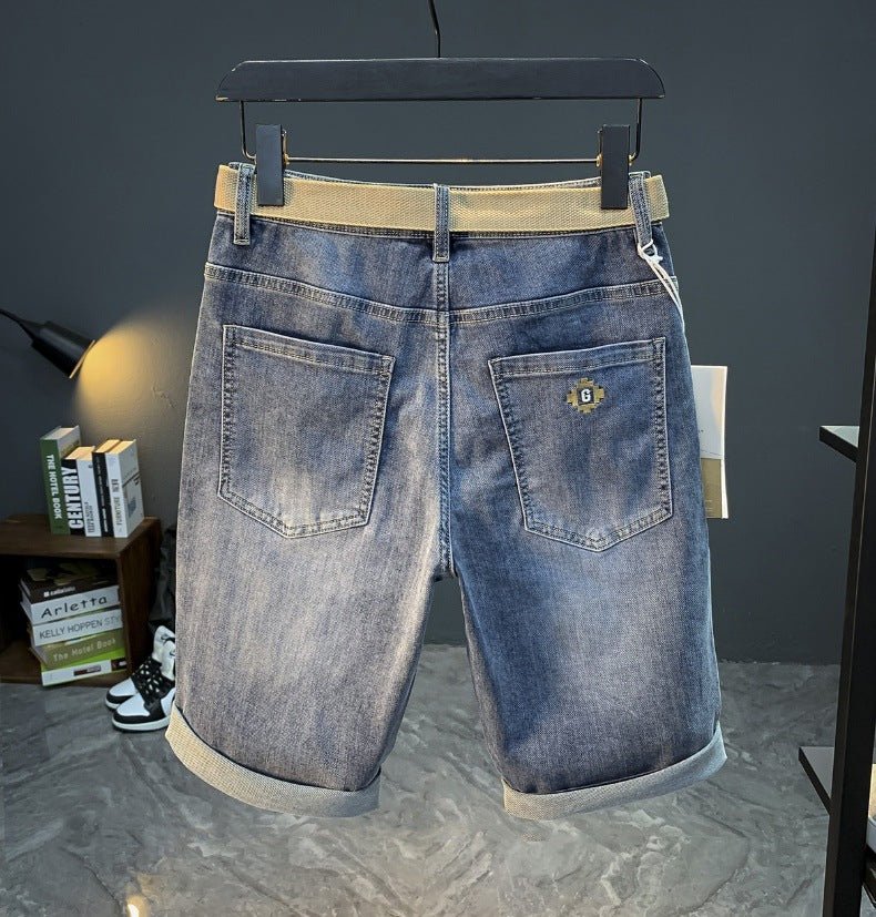 Denim Shorts Men's Summer New Fashionable Thin Five-point Pants Casual Pants Trendy Brand Ins Printed Casual Mid-length Pants for Men - FATAONDenim Shorts Men's Summer New Fashionable Thin Five-point Pants Casual Pants Trendy Brand Ins Printed Casual Mid-length Pants for MenMode HommeFATAON