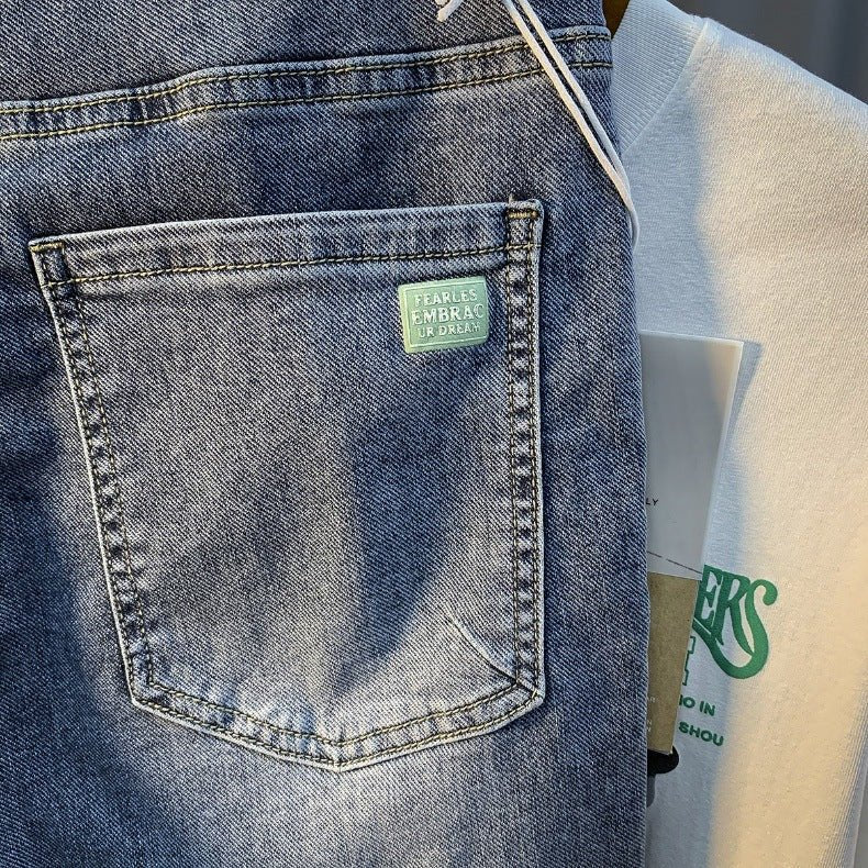Denim Shorts Men's Summer New Fashionable Thin Five-point Pants Casual Pants Trendy Brand Ins Printed Casual Mid-length Pants for Men - FATAONDenim Shorts Men's Summer New Fashionable Thin Five-point Pants Casual Pants Trendy Brand Ins Printed Casual Mid-length Pants for MenMode HommeFATAON