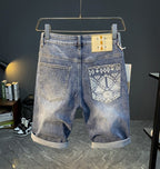Denim Shorts Men's Summer New Fashionable Thin Five-point Pants Casual Pants Trendy Brand Ins Printed Casual Mid-length Pants for Men - FATAONDenim Shorts Men's Summer New Fashionable Thin Five-point Pants Casual Pants Trendy Brand Ins Printed Casual Mid-length Pants for MenMode HommeFATAON
