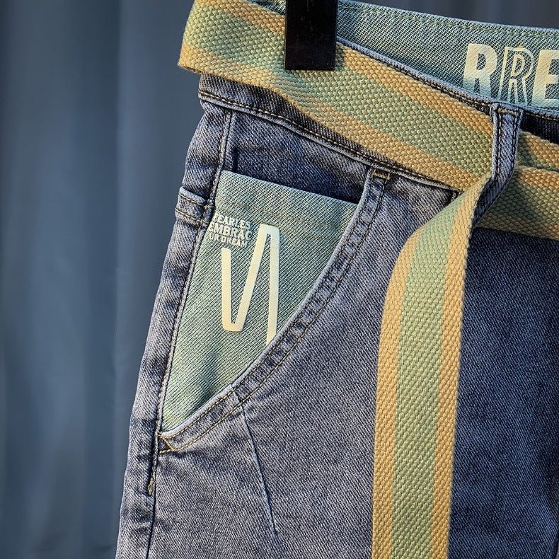 Denim Shorts Men's Summer New Fashionable Thin Five-point Pants Casual Pants Trendy Brand Ins Printed Casual Mid-length Pants for Men - FATAONDenim Shorts Men's Summer New Fashionable Thin Five-point Pants Casual Pants Trendy Brand Ins Printed Casual Mid-length Pants for MenMode HommeFATAON