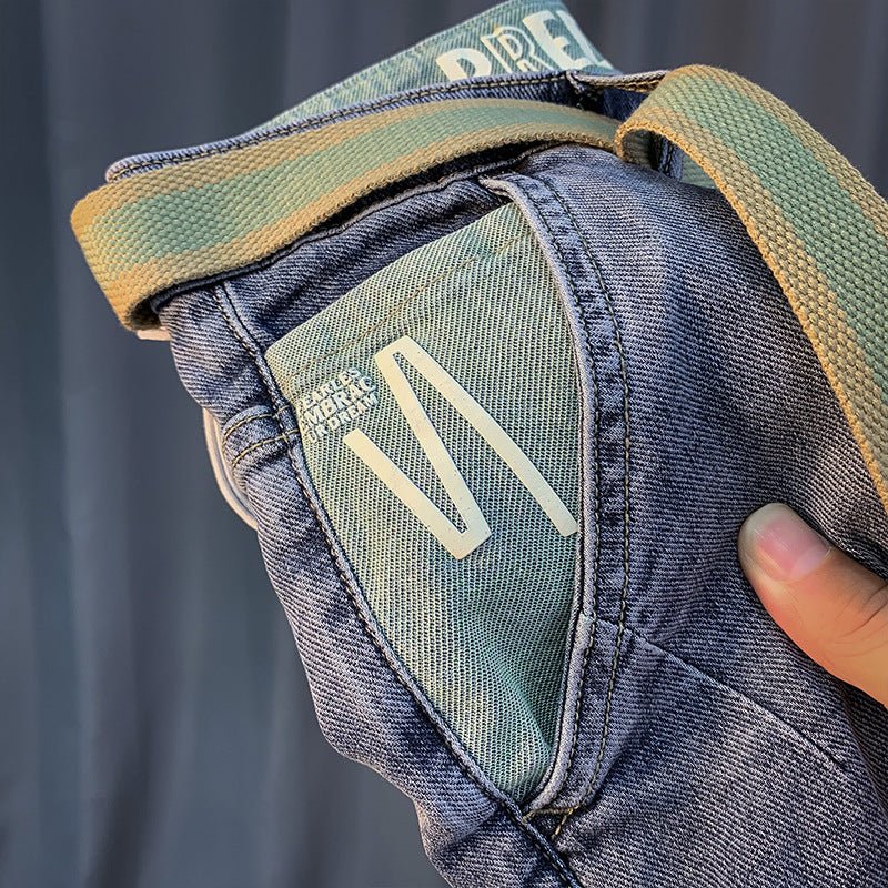 Denim Shorts Men's Summer New Fashionable Thin Five-point Pants Casual Pants Trendy Brand Ins Printed Casual Mid-length Pants for Men - FATAONDenim Shorts Men's Summer New Fashionable Thin Five-point Pants Casual Pants Trendy Brand Ins Printed Casual Mid-length Pants for MenMode HommeFATAON