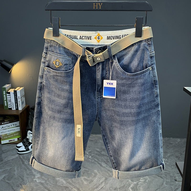 Denim Shorts Men's Summer New Fashionable Thin Five-point Pants Casual Pants Trendy Brand Ins Printed Casual Mid-length Pants for Men - FATAONDenim Shorts Men's Summer New Fashionable Thin Five-point Pants Casual Pants Trendy Brand Ins Printed Casual Mid-length Pants for MenMode HommeFATAON