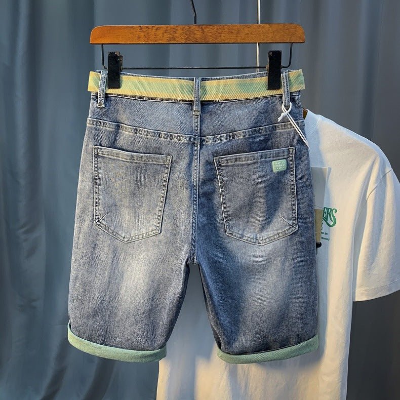 Denim Shorts Men's Summer New Fashionable Thin Five-point Pants Casual Pants Trendy Brand Ins Printed Casual Mid-length Pants for Men - FATAONDenim Shorts Men's Summer New Fashionable Thin Five-point Pants Casual Pants Trendy Brand Ins Printed Casual Mid-length Pants for MenMode HommeFATAON