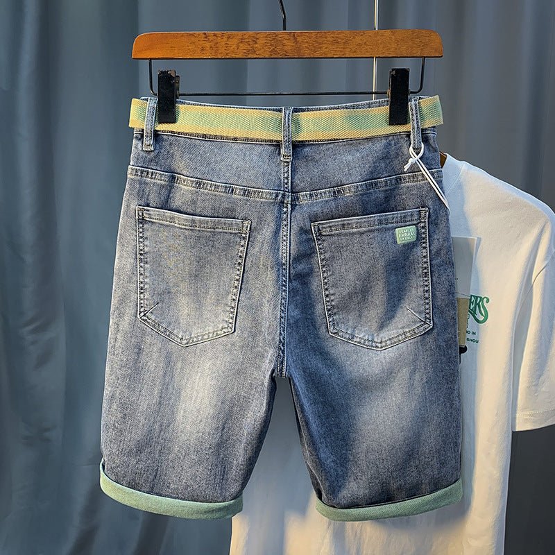 Denim Shorts Men's Summer New Fashionable Thin Five-point Pants Casual Pants Trendy Brand Ins Printed Casual Mid-length Pants for Men - FATAONDenim Shorts Men's Summer New Fashionable Thin Five-point Pants Casual Pants Trendy Brand Ins Printed Casual Mid-length Pants for MenMode HommeFATAON