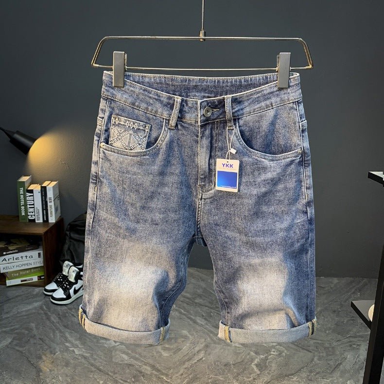 Denim Shorts Men's Summer New Fashionable Thin Five-point Pants Casual Pants Trendy Brand Ins Printed Casual Mid-length Pants for Men - FATAONDenim Shorts Men's Summer New Fashionable Thin Five-point Pants Casual Pants Trendy Brand Ins Printed Casual Mid-length Pants for MenMode HommeFATAON