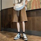 Design diamond pattern white shorts men's fashion brand handsome fifth pants men's summer home outer wear half pants - FATAONDesign diamond pattern white shorts men's fashion brand handsome fifth pants men's summer home outer wear half pantsMode HommeFATAON
