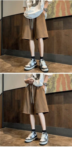 Design diamond pattern white shorts men's fashion brand handsome fifth pants men's summer home outer wear half pants - FATAONDesign diamond pattern white shorts men's fashion brand handsome fifth pants men's summer home outer wear half pantsMode HommeFATAON