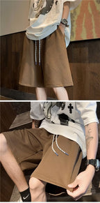Design diamond pattern white shorts men's fashion brand handsome fifth pants men's summer home outer wear half pants - FATAONDesign diamond pattern white shorts men's fashion brand handsome fifth pants men's summer home outer wear half pantsMode HommeFATAON