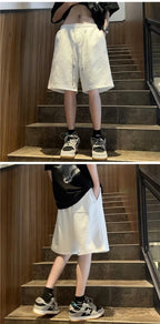 Design diamond pattern white shorts men's fashion brand handsome fifth pants men's summer home outer wear half pants - FATAONDesign diamond pattern white shorts men's fashion brand handsome fifth pants men's summer home outer wear half pantsMode HommeFATAON