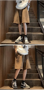 Design diamond pattern white shorts men's fashion brand handsome fifth pants men's summer home outer wear half pants - FATAONDesign diamond pattern white shorts men's fashion brand handsome fifth pants men's summer home outer wear half pantsMode HommeFATAON