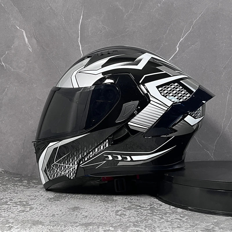 D'expériences de moto à double visière, casque modulable modulaire, casque intégral approuvé par le DOT, casque de course de moto, casque de motocross, DOT - FATAOND'expériences de moto à double visière, casque modulable modulaire, casque intégral approuvé par le DOT, casque de course de moto, casque de motocross, DOTAccessoires MotoFATAON