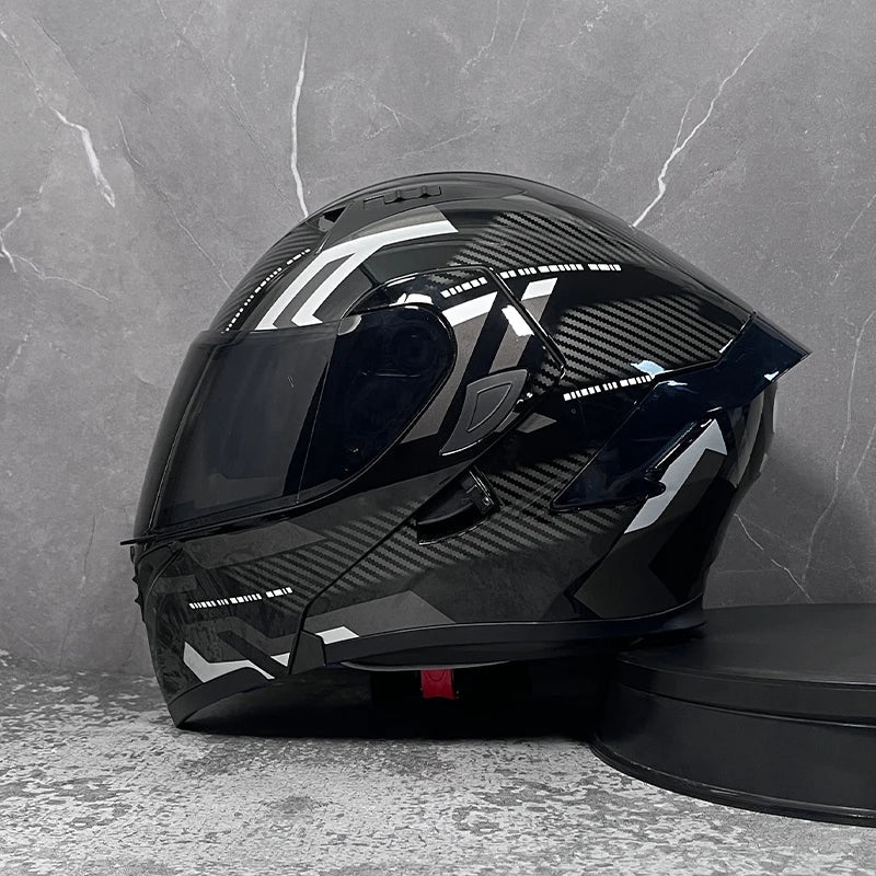 D'expériences de moto à double visière, casque modulable modulaire, casque intégral approuvé par le DOT, casque de course de moto, casque de motocross, DOT - FATAOND'expériences de moto à double visière, casque modulable modulaire, casque intégral approuvé par le DOT, casque de course de moto, casque de motocross, DOTAccessoires MotoFATAON