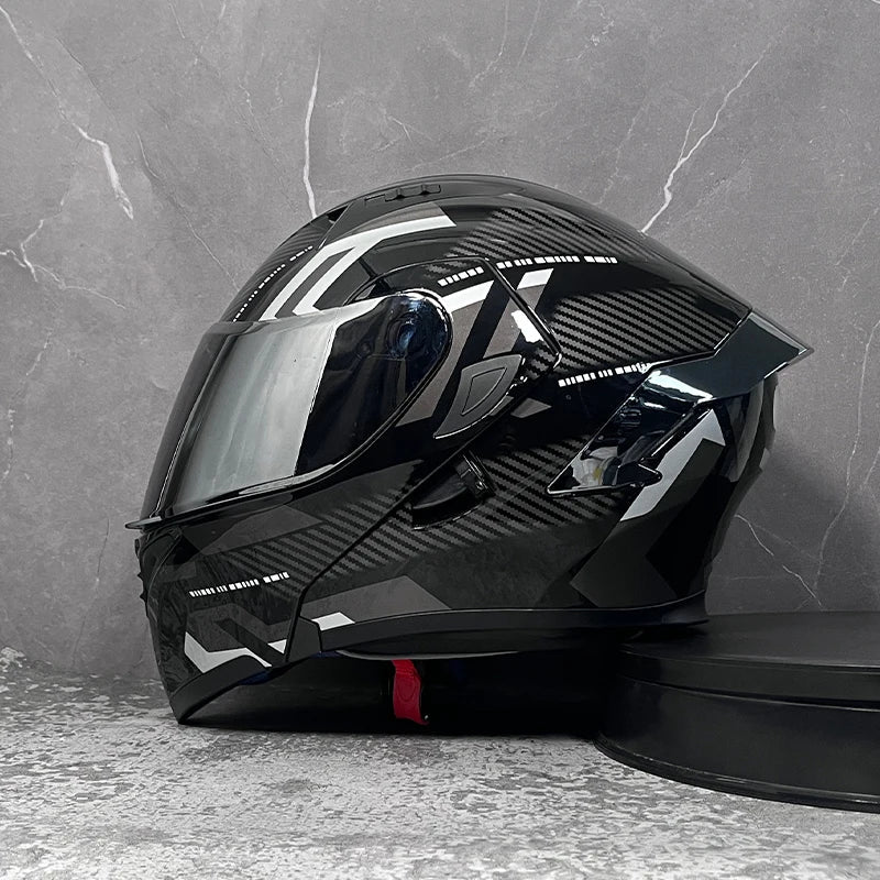 D'expériences de moto à double visière, casque modulable modulaire, casque intégral approuvé par le DOT, casque de course de moto, casque de motocross, DOT - FATAOND'expériences de moto à double visière, casque modulable modulaire, casque intégral approuvé par le DOT, casque de course de moto, casque de motocross, DOTAccessoires MotoFATAON