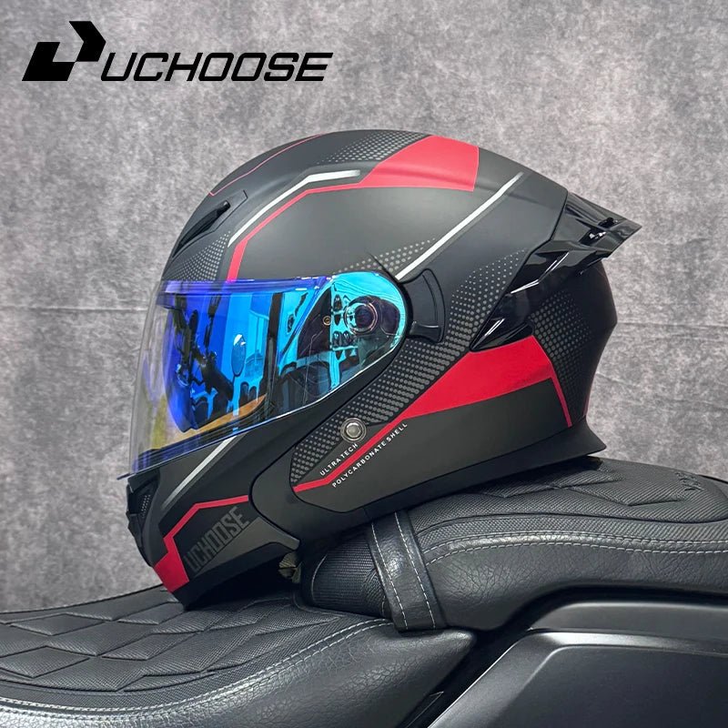 DOT Uchoose casques approuvés Crash moto équipement de protection hommes femmes casque rabattable moto visière Double soleil - FATAONDOT Uchoose casques approuvés Crash moto équipement de protection hommes femmes casque rabattable moto visière Double soleilAccessoires MotoFATAON
