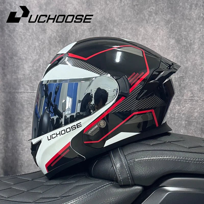 DOT Uchoose casques approuvés Crash moto équipement de protection hommes femmes casque rabattable moto visière Double soleil - FATAONDOT Uchoose casques approuvés Crash moto équipement de protection hommes femmes casque rabattable moto visière Double soleilAccessoires MotoFATAON