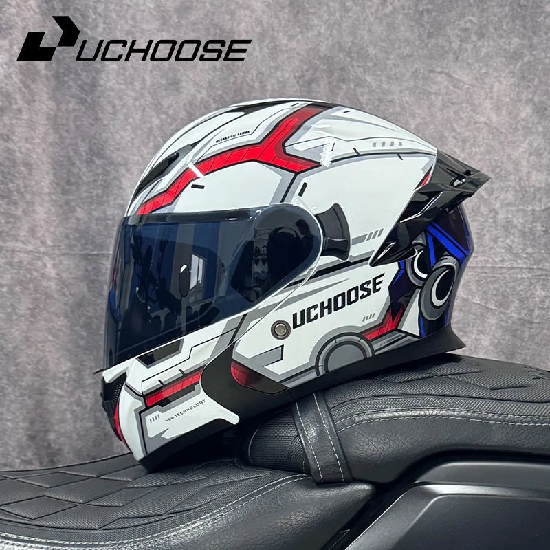DOT Uchoose casques approuvés Crash moto équipement de protection hommes femmes casque rabattable moto visière Double soleil - FATAONDOT Uchoose casques approuvés Crash moto équipement de protection hommes femmes casque rabattable moto visière Double soleilAccessoires MotoFATAON