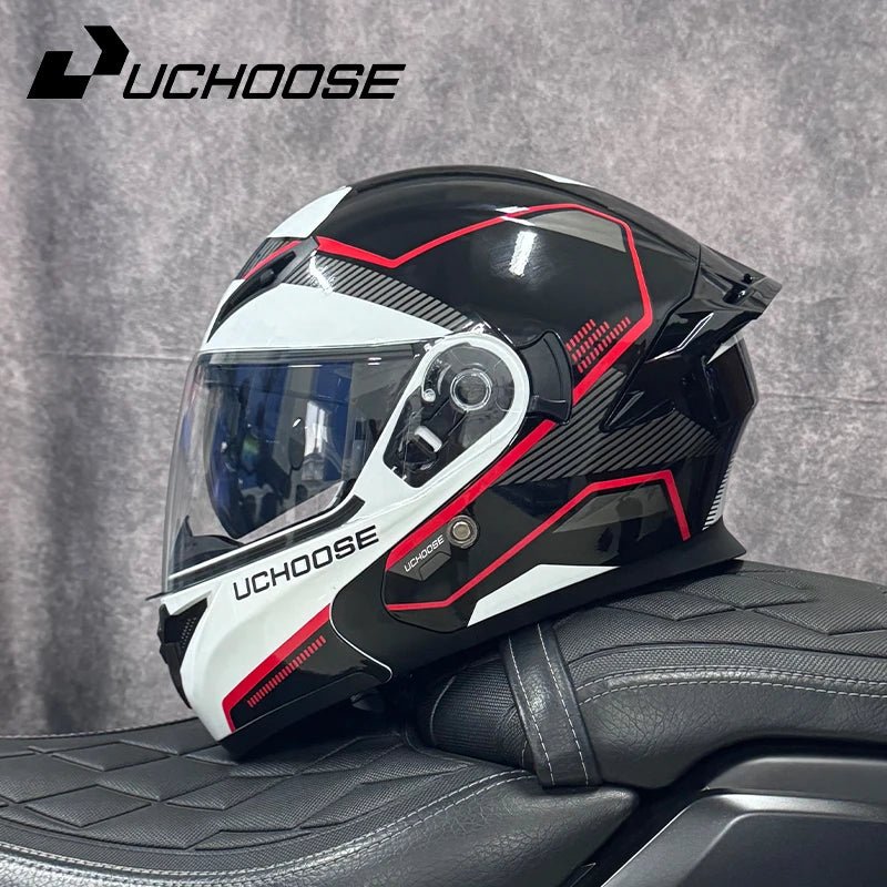 DOT Uchoose casques approuvés Crash moto équipement de protection hommes femmes casque rabattable moto visière Double soleil - FATAONDOT Uchoose casques approuvés Crash moto équipement de protection hommes femmes casque rabattable moto visière Double soleilAccessoires MotoFATAON