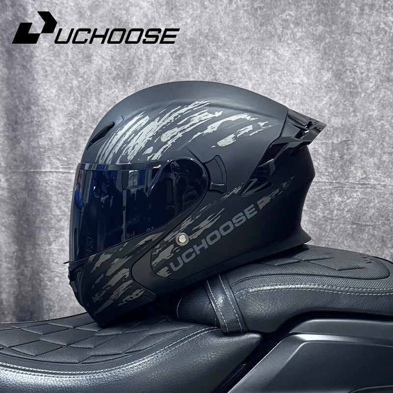 DOT Uchoose casques approuvés Crash moto équipement de protection hommes femmes casque rabattable moto visière Double soleil - FATAONDOT Uchoose casques approuvés Crash moto équipement de protection hommes femmes casque rabattable moto visière Double soleilAccessoires MotoFATAON