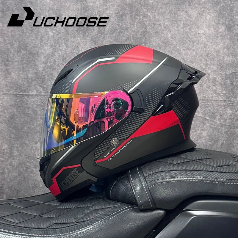 DOT Uchoose casques approuvés Crash moto équipement de protection hommes femmes casque rabattable moto visière Double soleil - FATAONDOT Uchoose casques approuvés Crash moto équipement de protection hommes femmes casque rabattable moto visière Double soleilAccessoires MotoFATAON