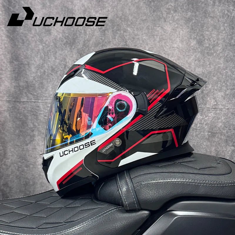 DOT Uchoose casques approuvés Crash moto équipement de protection hommes femmes casque rabattable moto visière Double soleil - FATAONDOT Uchoose casques approuvés Crash moto équipement de protection hommes femmes casque rabattable moto visière Double soleilAccessoires MotoFATAON