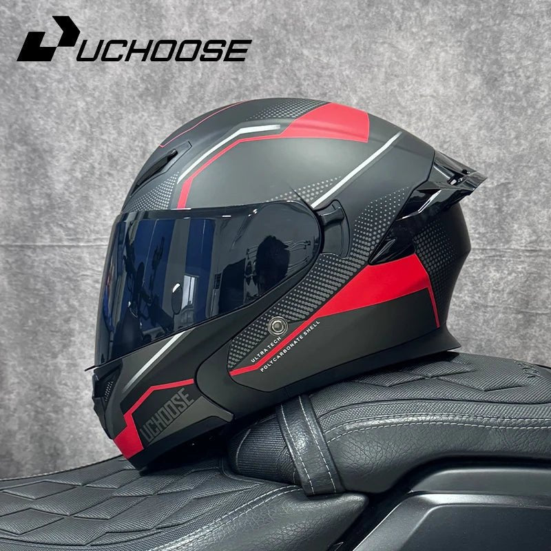 DOT Uchoose casques approuvés Crash moto équipement de protection hommes femmes casque rabattable moto visière Double soleil - FATAONDOT Uchoose casques approuvés Crash moto équipement de protection hommes femmes casque rabattable moto visière Double soleilAccessoires MotoFATAON