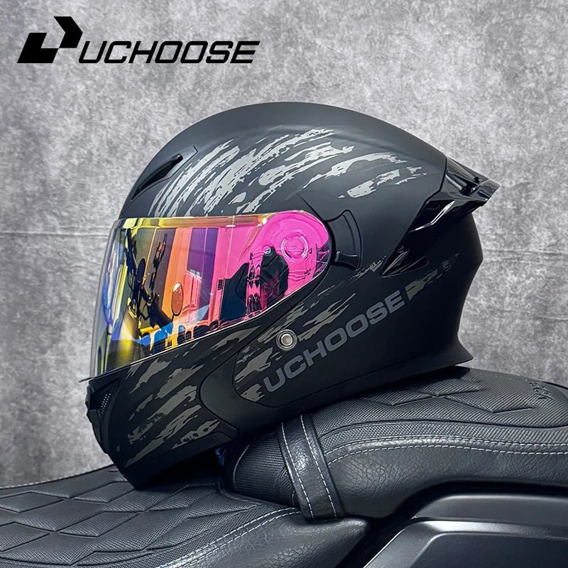 DOT Uchoose casques approuvés Crash moto équipement de protection hommes femmes casque rabattable moto visière Double soleil - FATAONDOT Uchoose casques approuvés Crash moto équipement de protection hommes femmes casque rabattable moto visière Double soleilAccessoires MotoFATAON