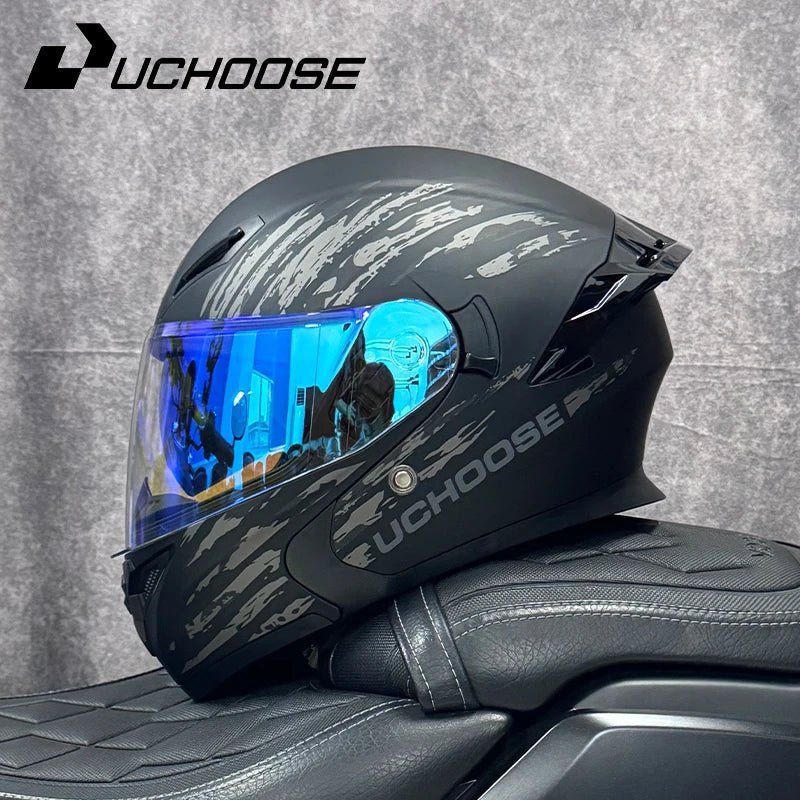 DOT Uchoose casques approuvés Crash moto équipement de protection hommes femmes casque rabattable moto visière Double soleil - FATAONDOT Uchoose casques approuvés Crash moto équipement de protection hommes femmes casque rabattable moto visière Double soleilAccessoires MotoFATAON