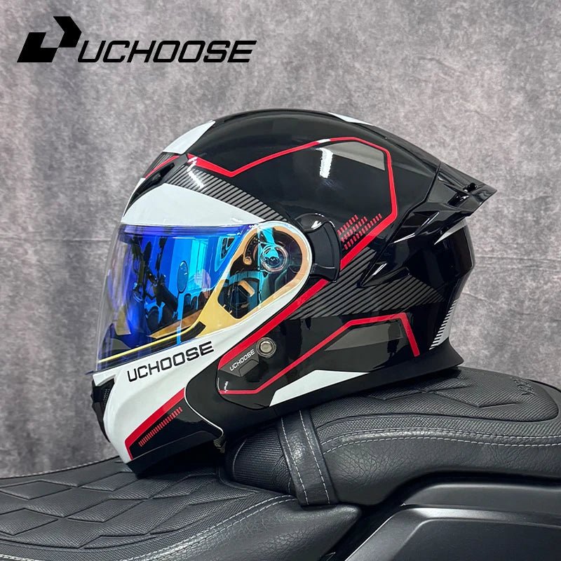 DOT Uchoose casques approuvés Crash moto équipement de protection hommes femmes casque rabattable moto visière Double soleil - FATAONDOT Uchoose casques approuvés Crash moto équipement de protection hommes femmes casque rabattable moto visière Double soleilAccessoires MotoFATAON