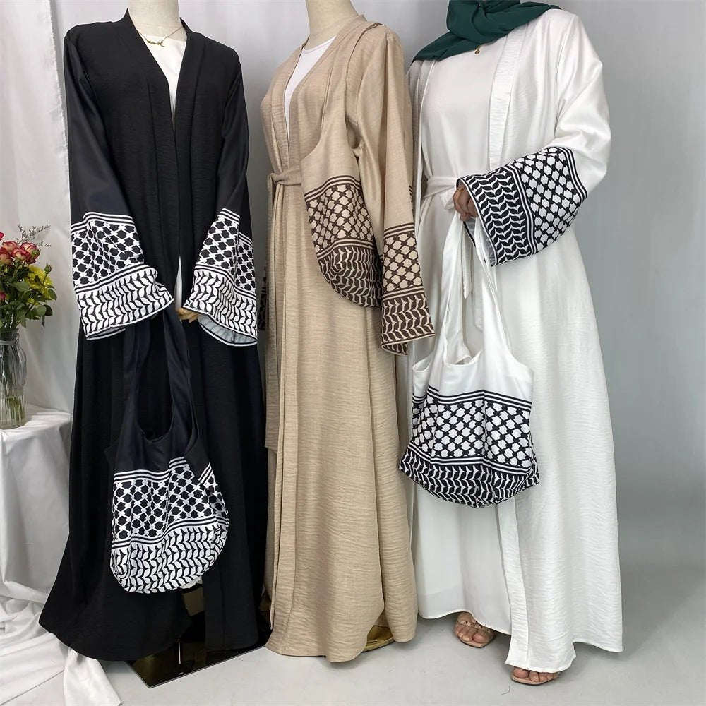 Dubaï élégant caftan Robe modeste Abayas musulman ouvert Abaya et sac femmes Islam Caftan Marocain Robe Arabe Femme Musulmane - FATAONDubaï élégant caftan Robe modeste Abayas musulman ouvert Abaya et sac femmes Islam Caftan Marocain Robe Arabe Femme MusulmaneMode FemmeFATAON