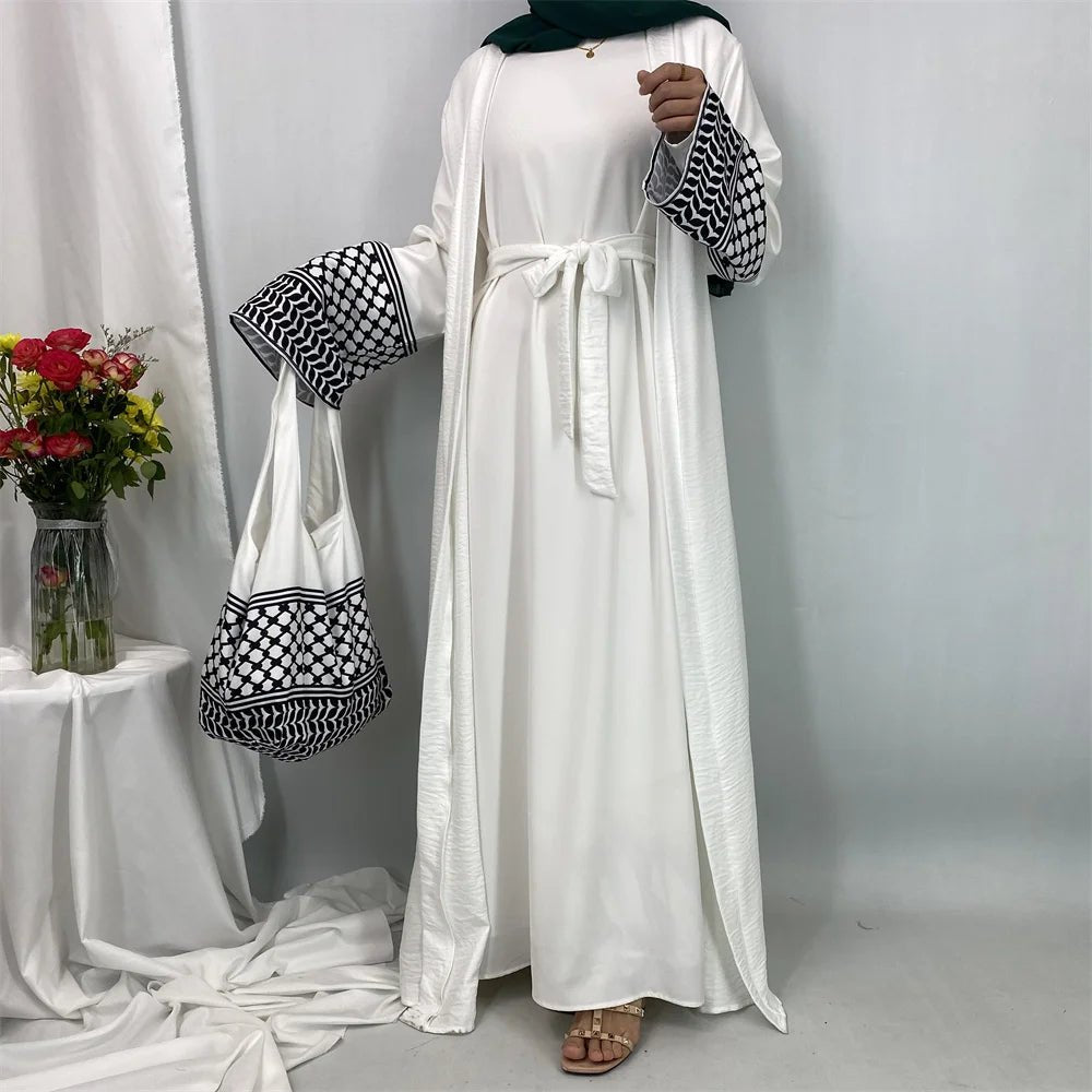 Dubaï élégant caftan Robe modeste Abayas musulman ouvert Abaya et sac femmes Islam Caftan Marocain Robe Arabe Femme Musulmane - FATAONDubaï élégant caftan Robe modeste Abayas musulman ouvert Abaya et sac femmes Islam Caftan Marocain Robe Arabe Femme MusulmaneMode FemmeFATAON
