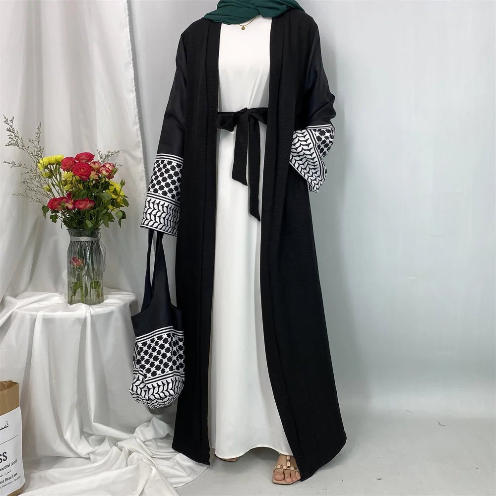 Dubaï élégant caftan Robe modeste Abayas musulman ouvert Abaya et sac femmes Islam Caftan Marocain Robe Arabe Femme Musulmane - FATAONDubaï élégant caftan Robe modeste Abayas musulman ouvert Abaya et sac femmes Islam Caftan Marocain Robe Arabe Femme MusulmaneMode FemmeFATAON