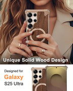 Eary Wood Case pour Galaxy S25 S24 Ultra Avec 360 ° Béquille rotative, housse de protection antichoc, conception en bois Unique sans cadre - FATAONEary Wood Case pour Galaxy S25 S24 Ultra Avec 360 ° Béquille rotative, housse de protection antichoc, conception en bois Unique sans cadreTechnologie IntelligenteFATAON