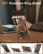 Eary Wood Case pour Galaxy S25 S24 Ultra Avec 360 ° Béquille rotative, housse de protection antichoc, conception en bois Unique sans cadre - FATAONEary Wood Case pour Galaxy S25 S24 Ultra Avec 360 ° Béquille rotative, housse de protection antichoc, conception en bois Unique sans cadreTechnologie IntelligenteFATAON